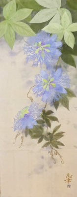 Flowers of passion flower in Japanese painting